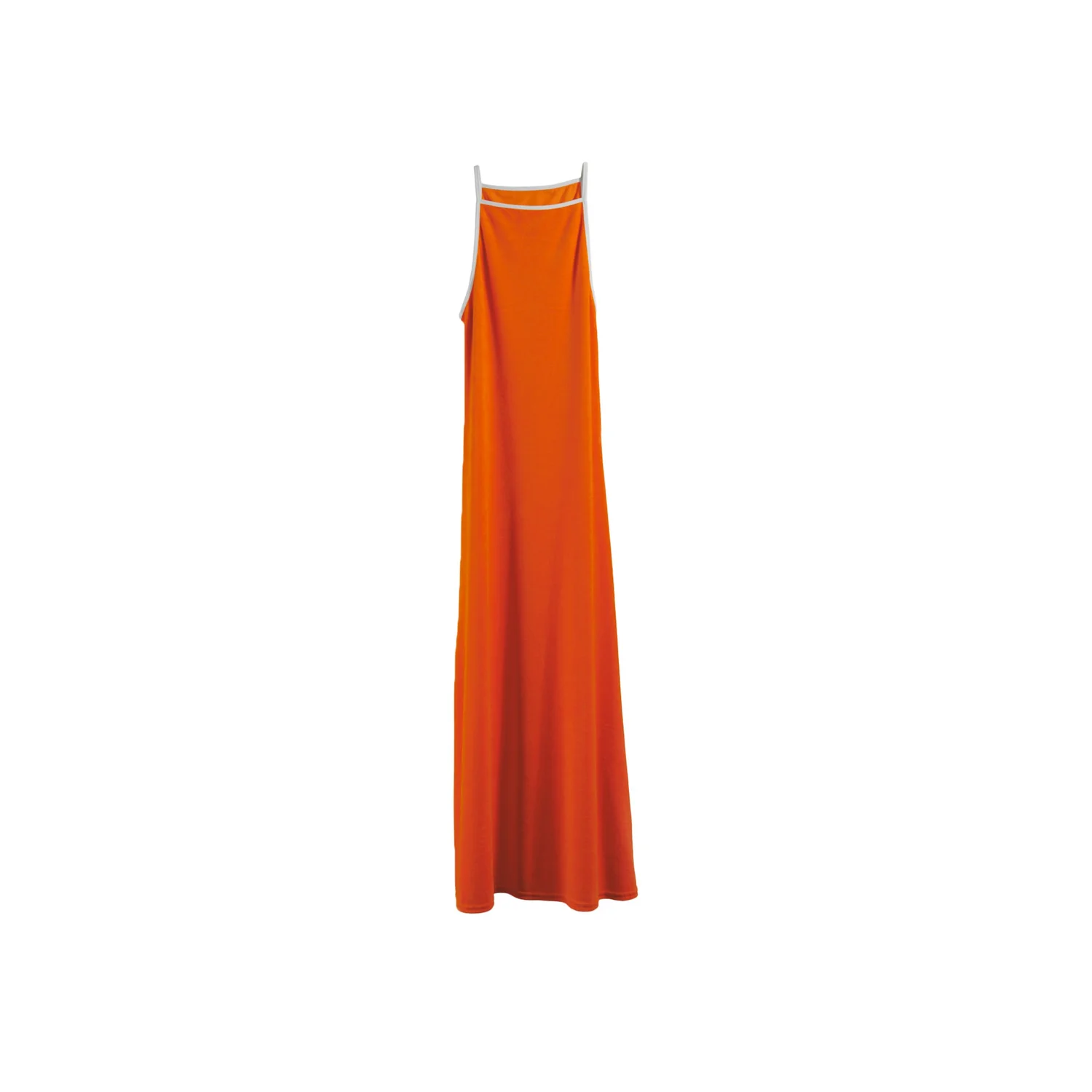 Robe Laura Velours Eponge Tangerine Vinyl Blanc — Ma Petite Plage