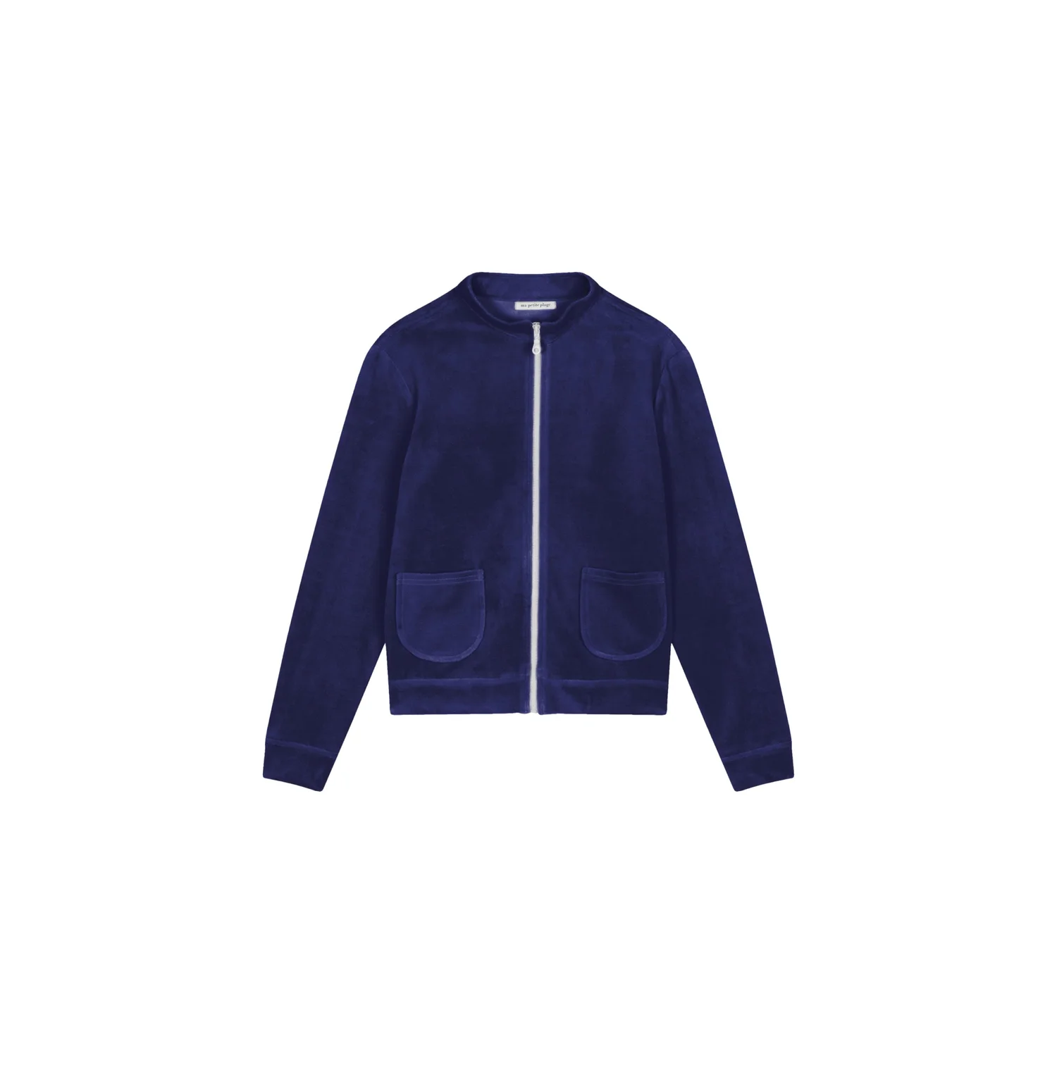 Blouson Coqueline Velours Eponge Bleu Nuit — Ma Petite Plage
