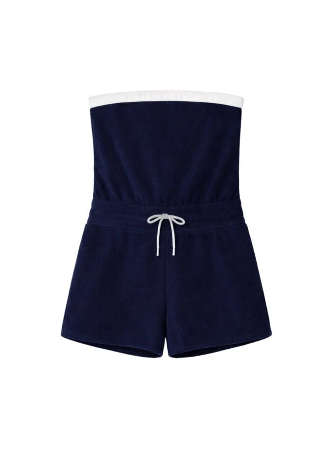 Combinaison Anna Velours Eponge Bleu Nuit — Ma Petite Plage