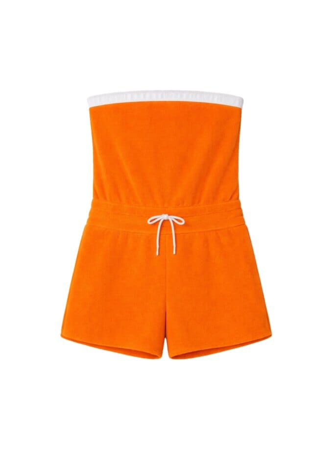 Combinaison Anna Velours Eponge Tangerine — Ma Petite Plage