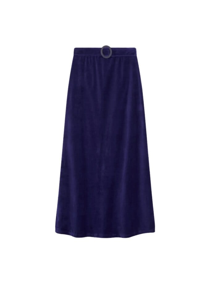 Jupe Linda Velours Eponge Bleu Nuit — Ma Petite Plage