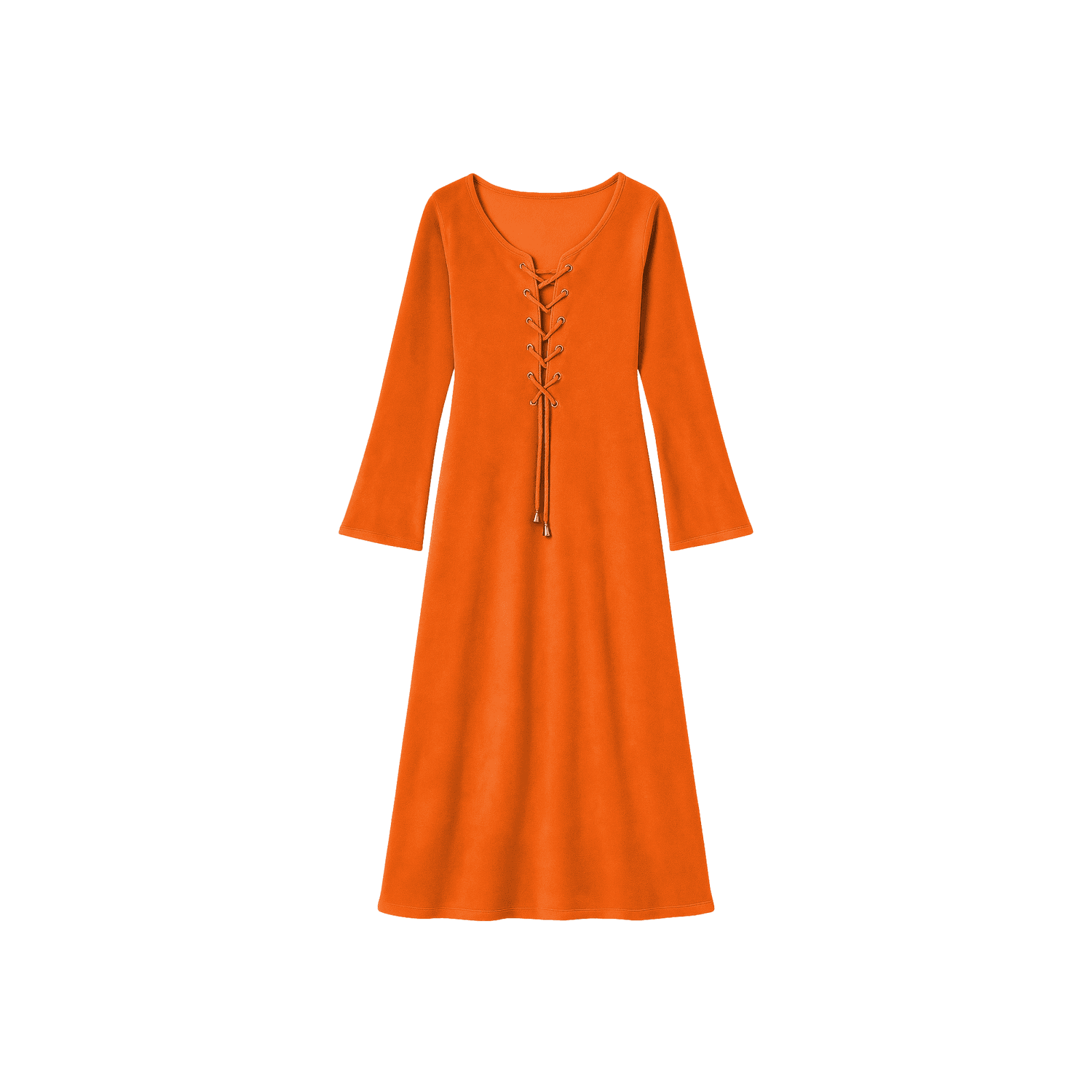 Robe Loulou Velours Eponge Tangerine — Ma Petite Plage
