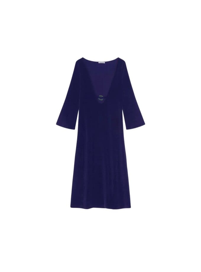 Robe Marisa Velours Eponge Violet — Ma Petite Plage