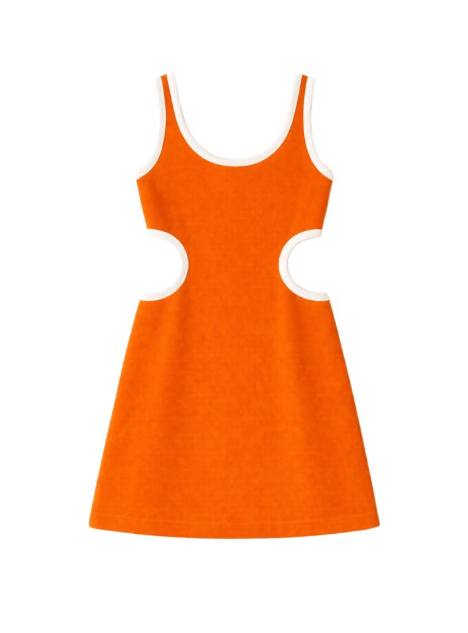 Robe Raquel Velours Eponge Tangerine — Ma Petite Plage