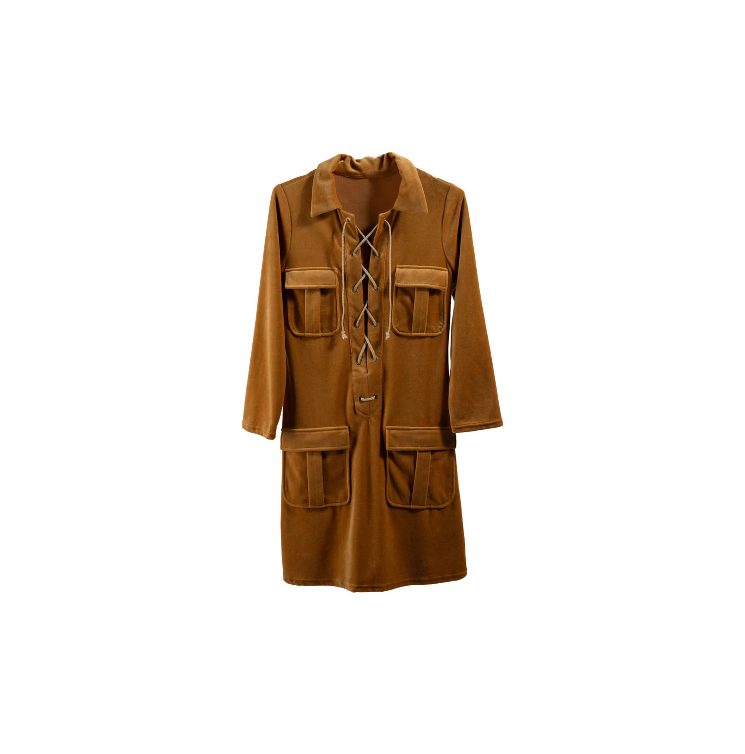 Robe Saharienne Iman Velours Eponge Camel — Ma Petite Plage