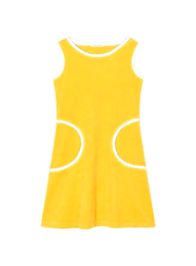 Robe Twiggy Velours Eponge Jaune — Ma Petite Plage