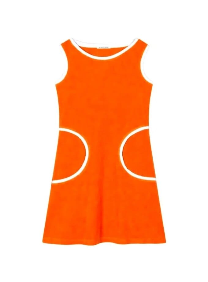 Robe Twiggy Velours Eponge Tangerine — Ma Petite Plage